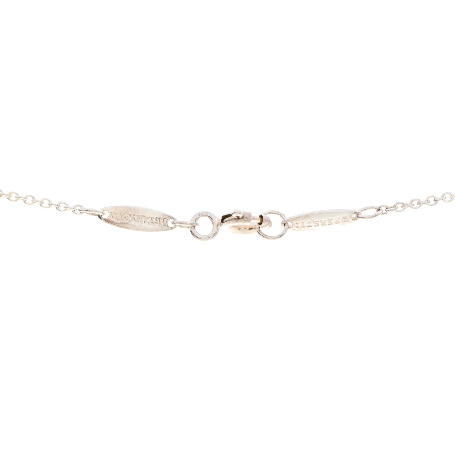 Tiffany Sterling Silver 12mm Elsa Peretti Bean Pendant Necklace 4 of 6
