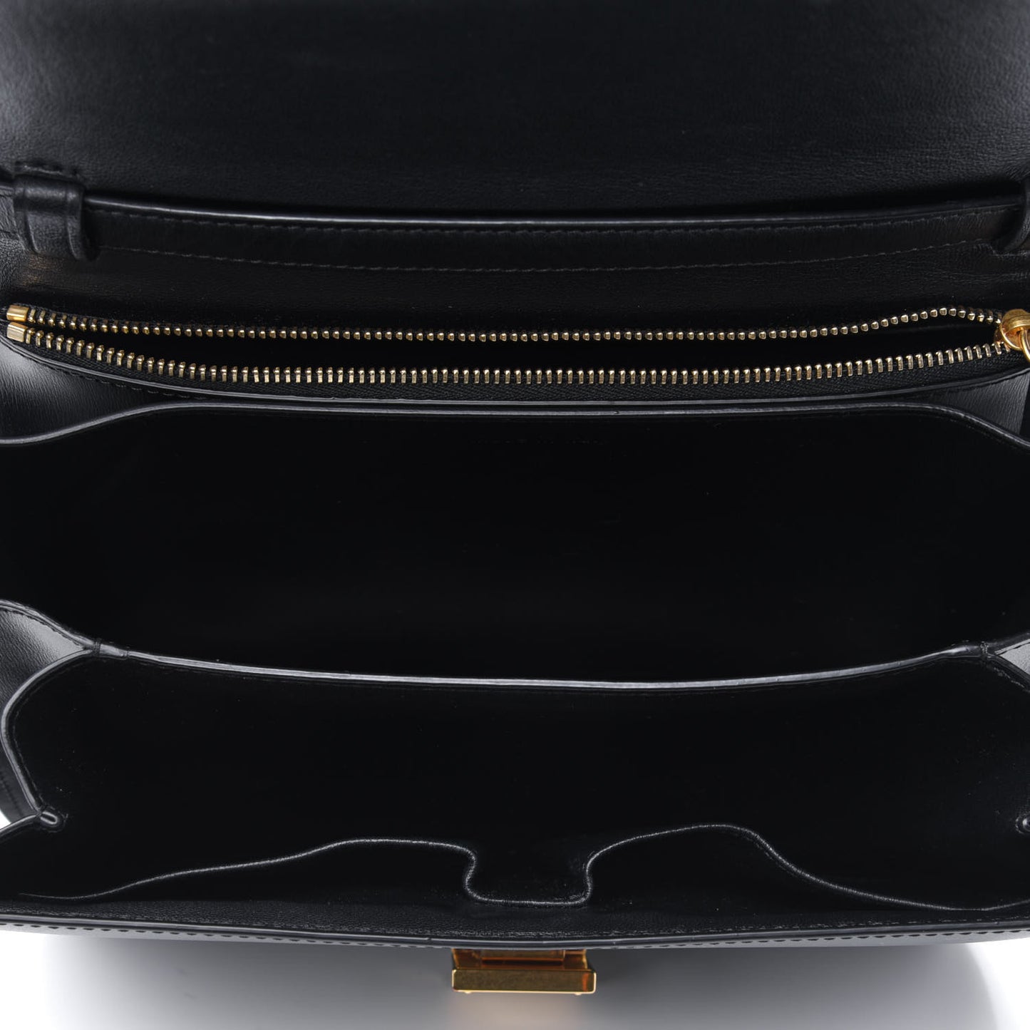 Box Calfskin Medium Classic Box Flap Bag Black