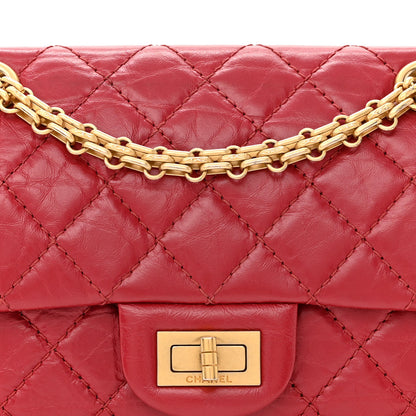 Chanel Aged Calfskin Quilted 2.55 Reissue Mini Flap Red 8 of 13