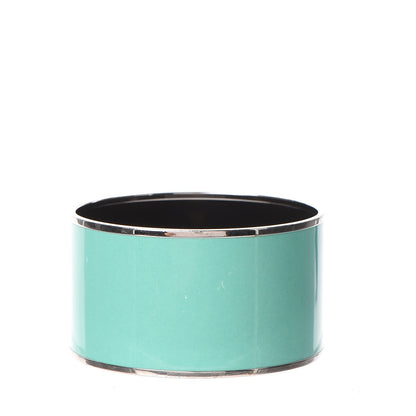 Hermes Enamel Printed Extra Wide Caleche Bracelet 62 Vert Aqua 3 of 8