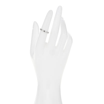 Cartier 18K White Gold Diamond 2.6mm LOVE Paved Band Ring 50 5.25 2 of 6