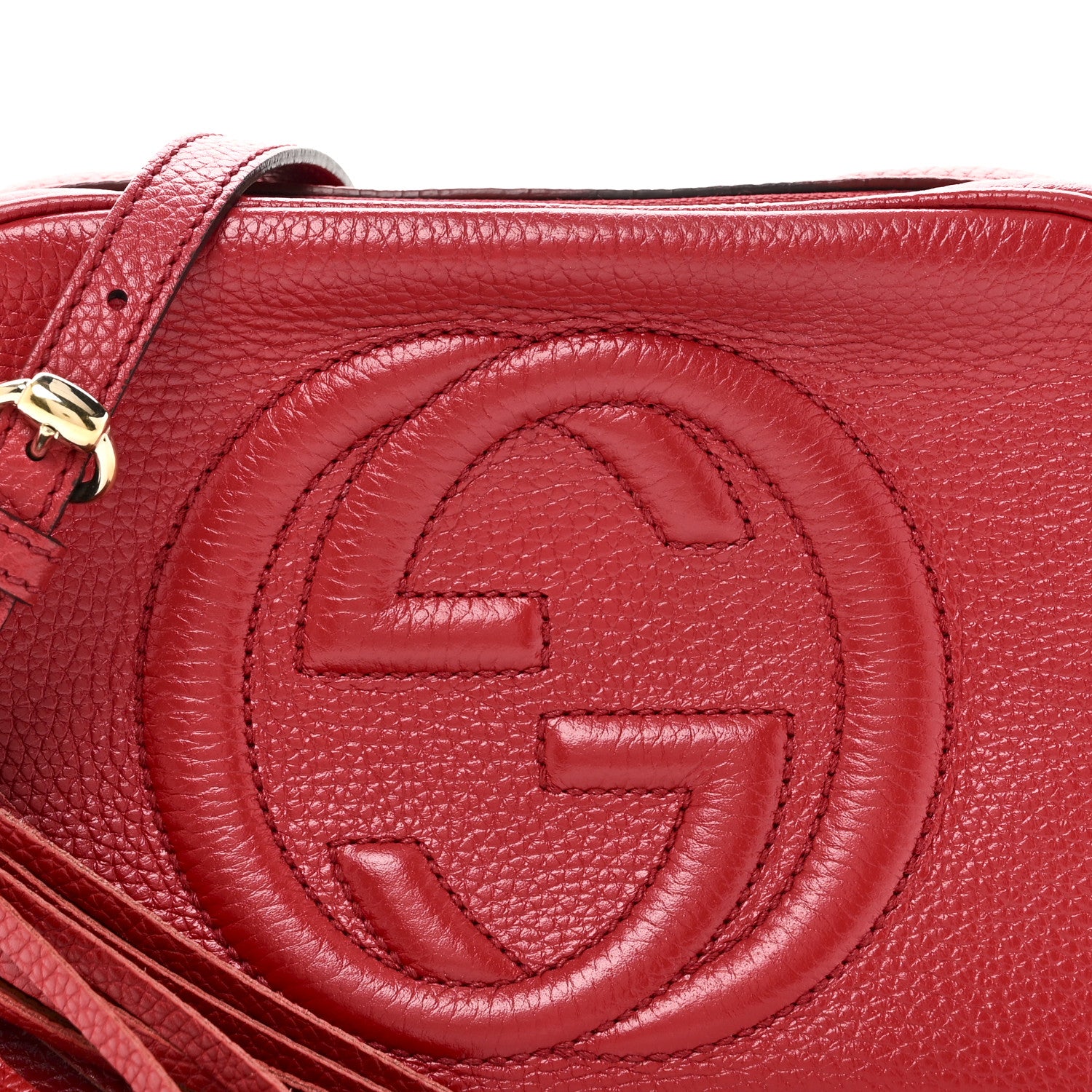 Gucci Pebbled Calfskin Small Soho Disco Bag Tabasco Red 1846570