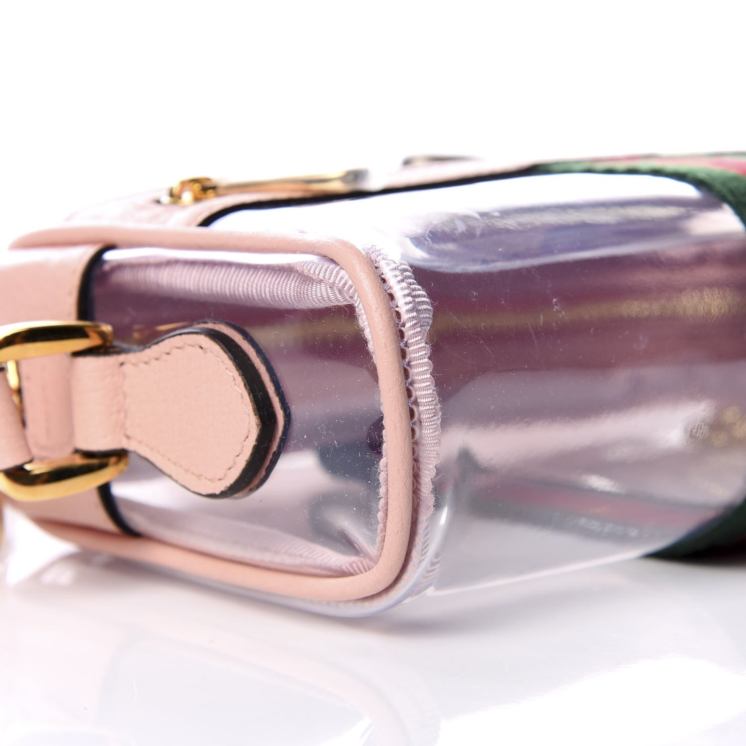Gucci Vinyl Web Mini Ophidia Transparent Shoulder Bag Perfect Pink 5 of 8