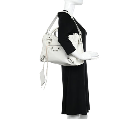 Balenciaga Chevre Silver Metallic Edge Hardware City White 2 of 12