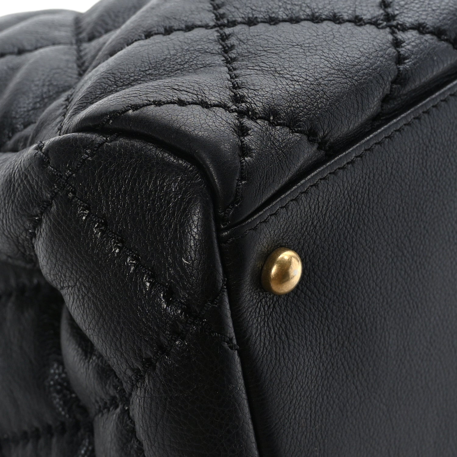 Chanel Calfskin Stitched Large Retro Chain Tote Black 9 of 12