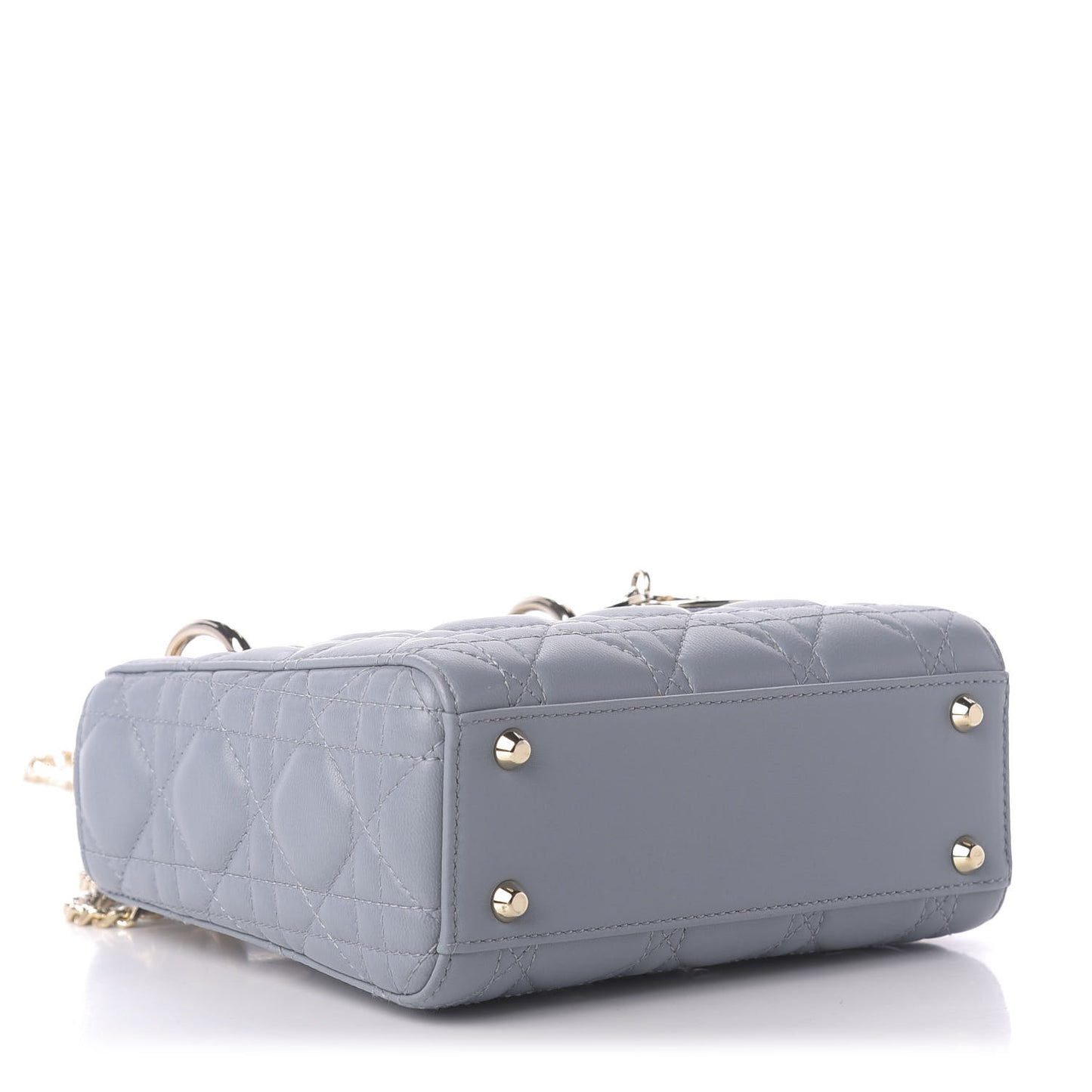 Lambskin Cannage Mini Lady Dior Sky Blue