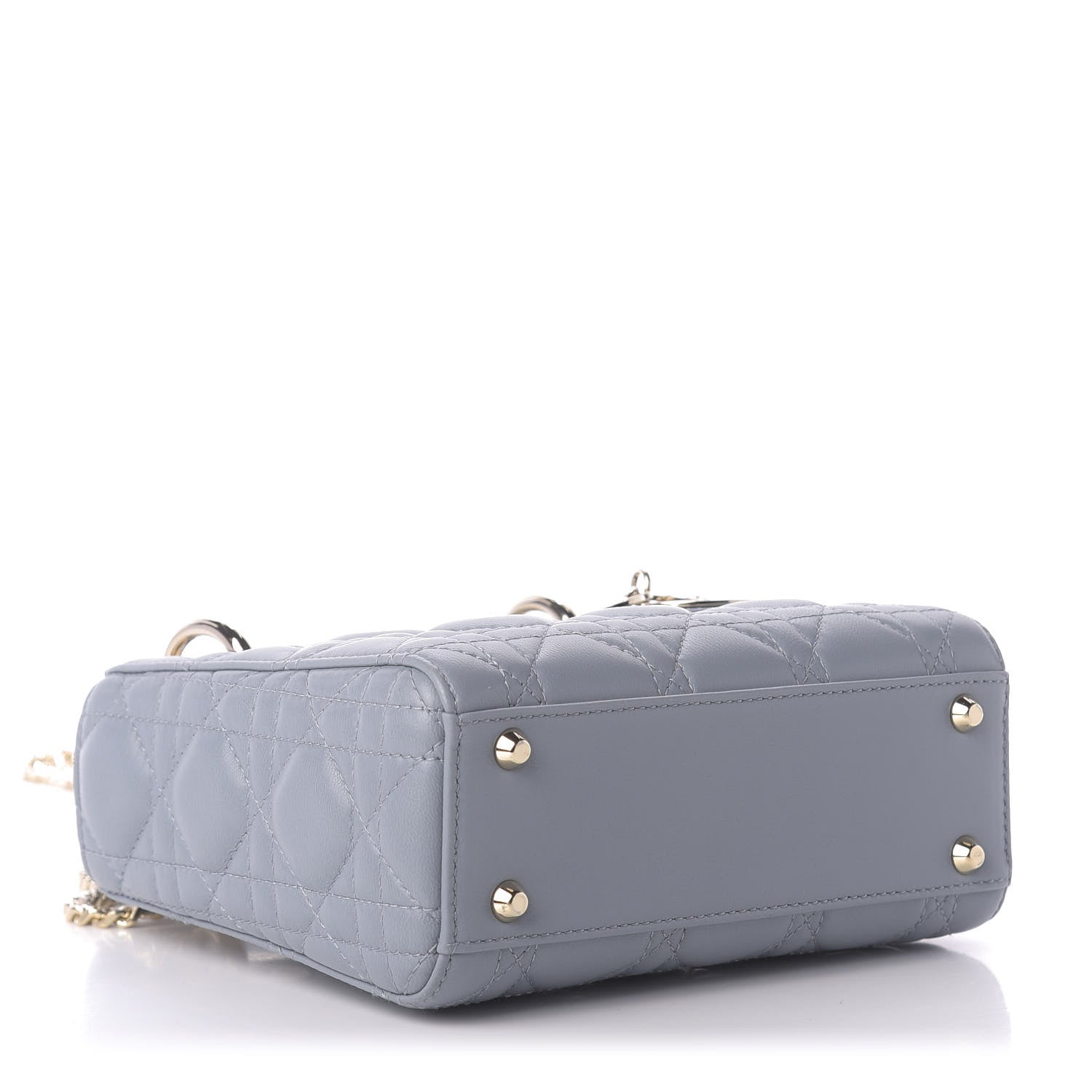 Christian Dior Lambskin Cannage Mini Lady Dior Sky Blue 4 of 11