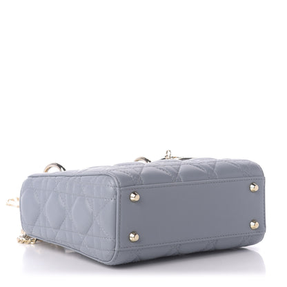 Christian Dior Lambskin Cannage Mini Lady Dior Sky Blue 4 of 11