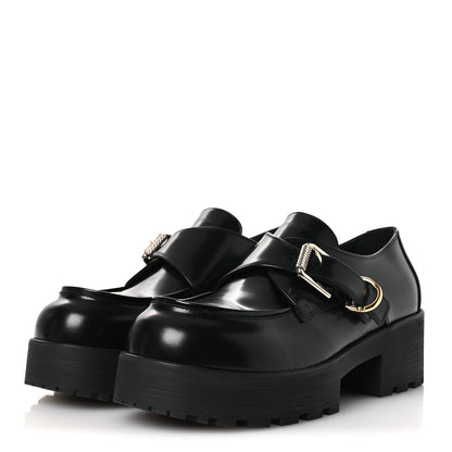 Givenchy Calfskin Voyou Monk Loafers 39  Black 4 of 12