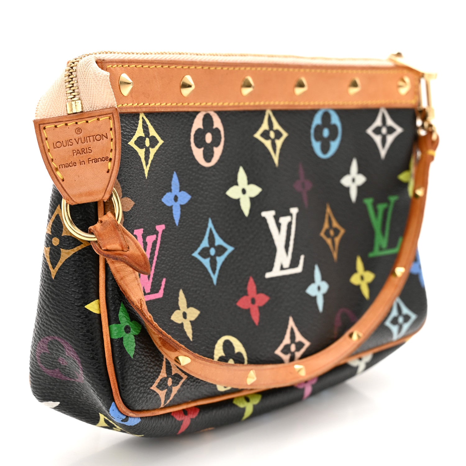 Louis Vuitton LOUIS VUITTON Monogram Multicolor Pochette Accessories Black 2 of 10