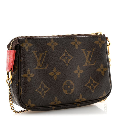Louis Vuitton Monogram 2018 Christmas Animation Mini Cats Pochette Accessories 3 of 9
