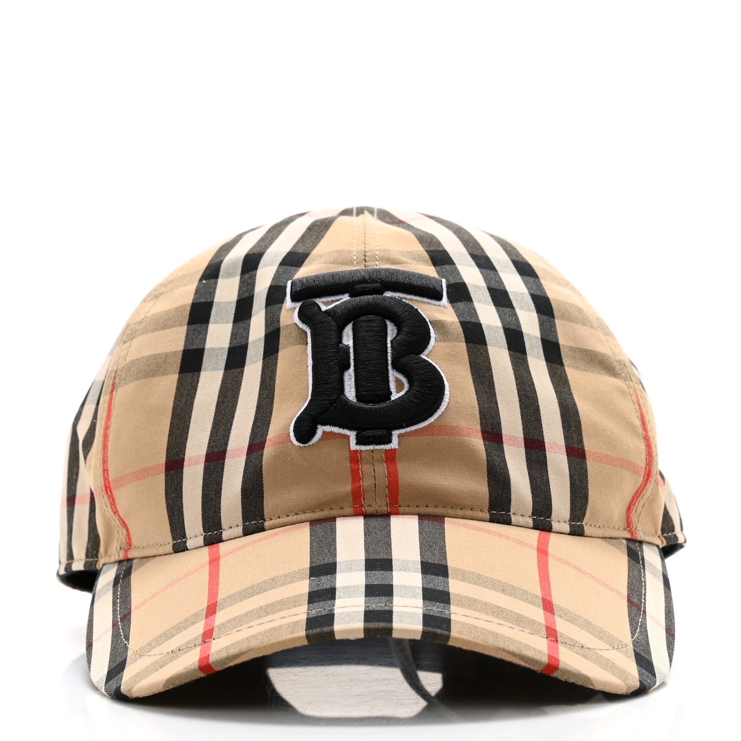 Cotton Vintage Check Monogram Baseball Hat S Archive Beige