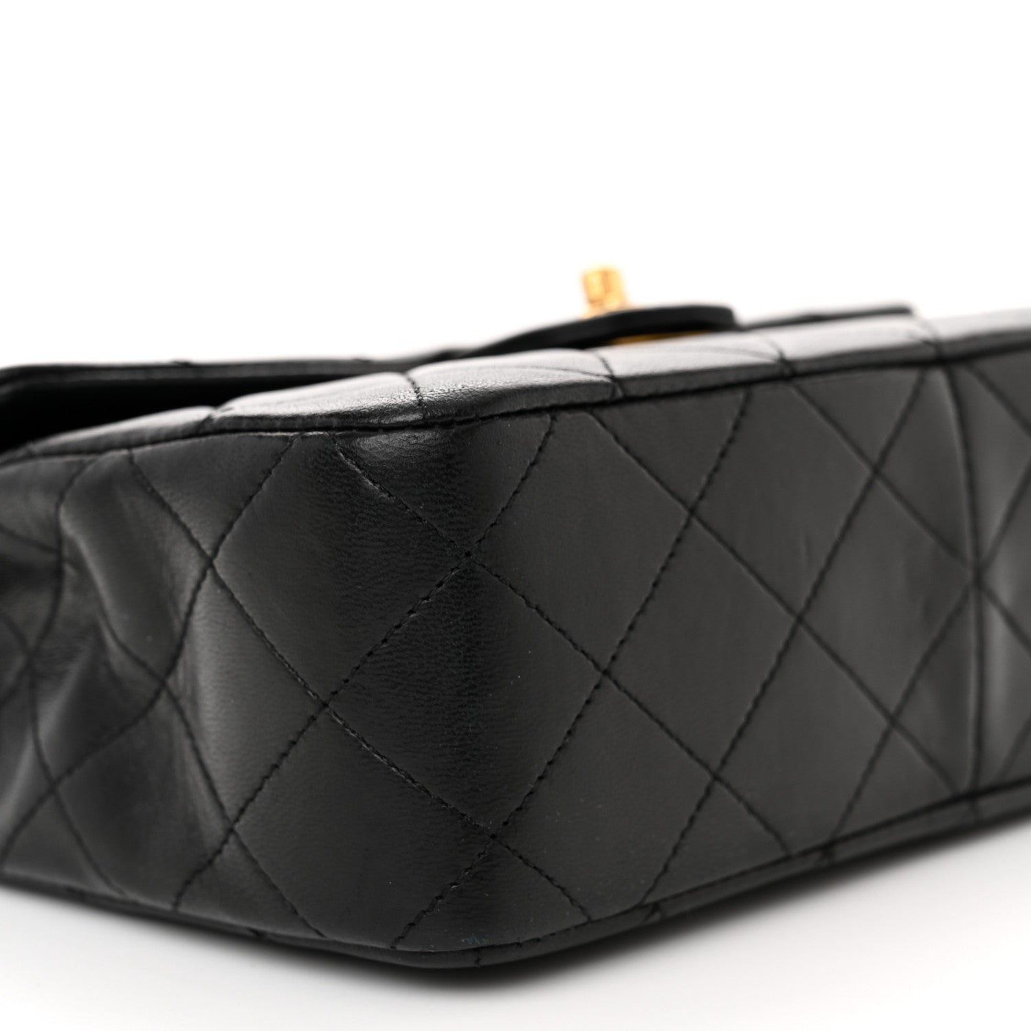 Chanel Lambskin Quilted Mini Square Flap Bag Black 10 of 17