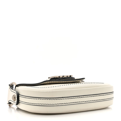 Christian Dior Calfskin Mini D Fence Saddle Bag White 4 of 16
