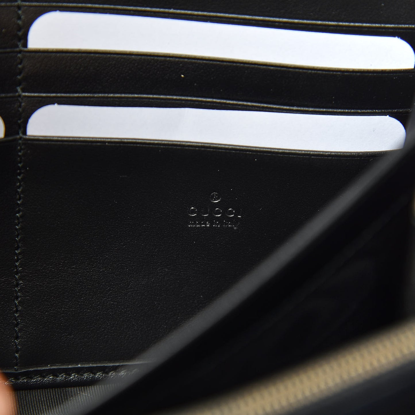 Calfskin Matelasse GG Marmont Chain Wallet Black
