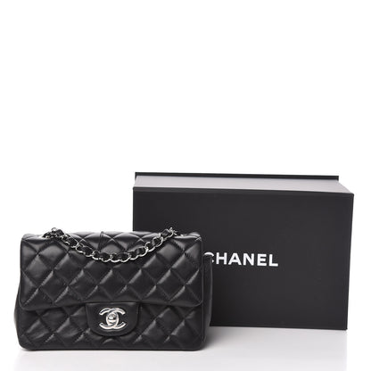 Chanel Lambskin Quilted Mini Rectangular Flap Black 13 of 13