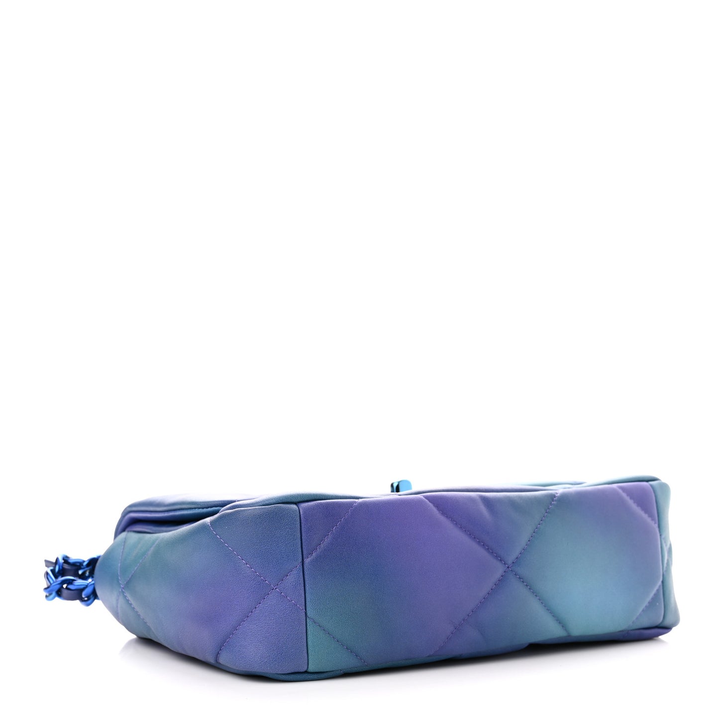 Tie Dye Calfskin Quilted Medium Chanel 19 Flap Blue Purple