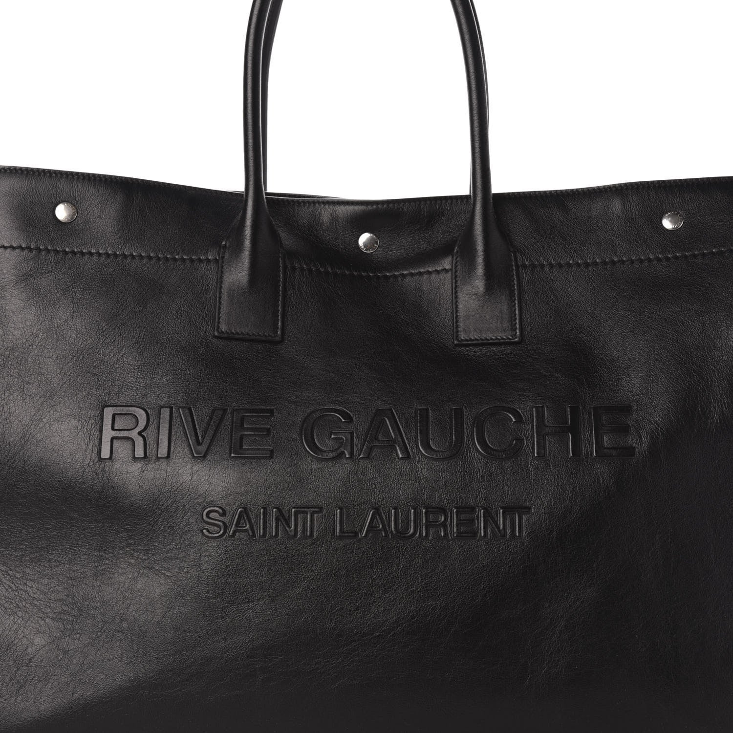 Saint Laurent Vitello Rive Gauche Large Tote Black 10 of 10