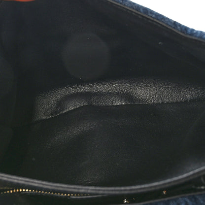 Salvatore Ferragamo Denim Quilted Gancini Flap Bag Blue 5 of 9