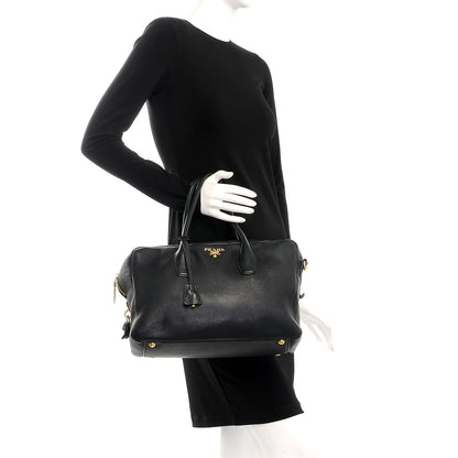 Prada Vitello Daino Shoulder Bag Nero Black 3 of 9