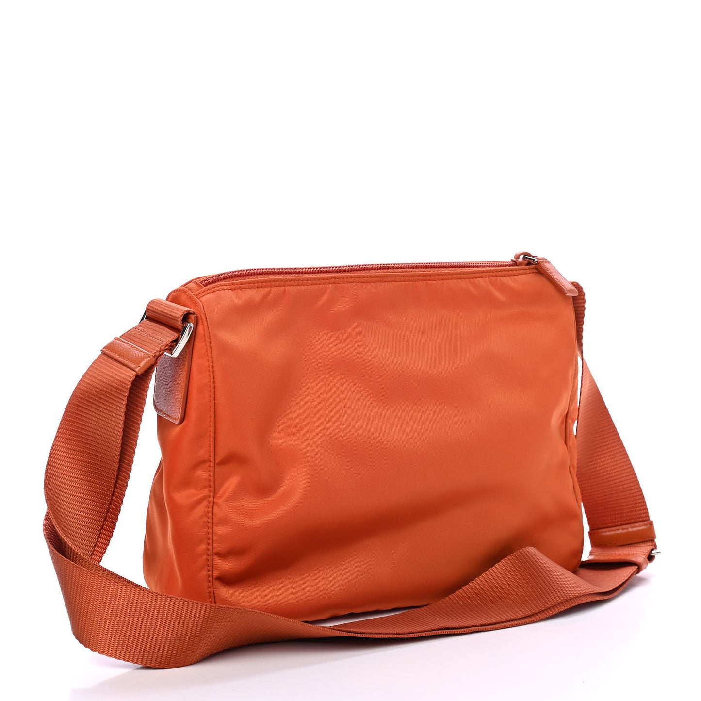 Tessuto Nylon Saffiano Messenger Bag Papaya