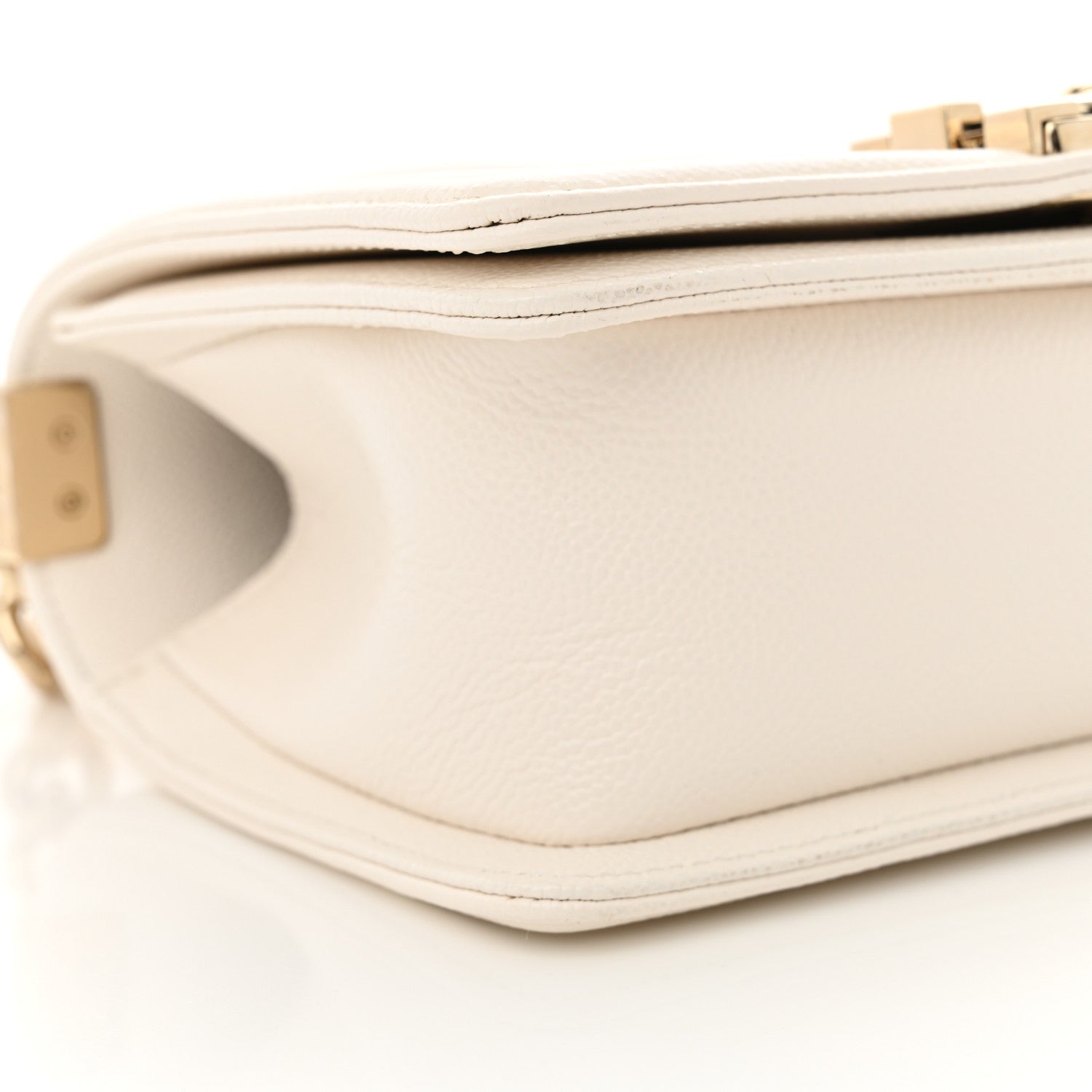 Chanel Caviar Quilted Small Boy Flap White 9 of 10