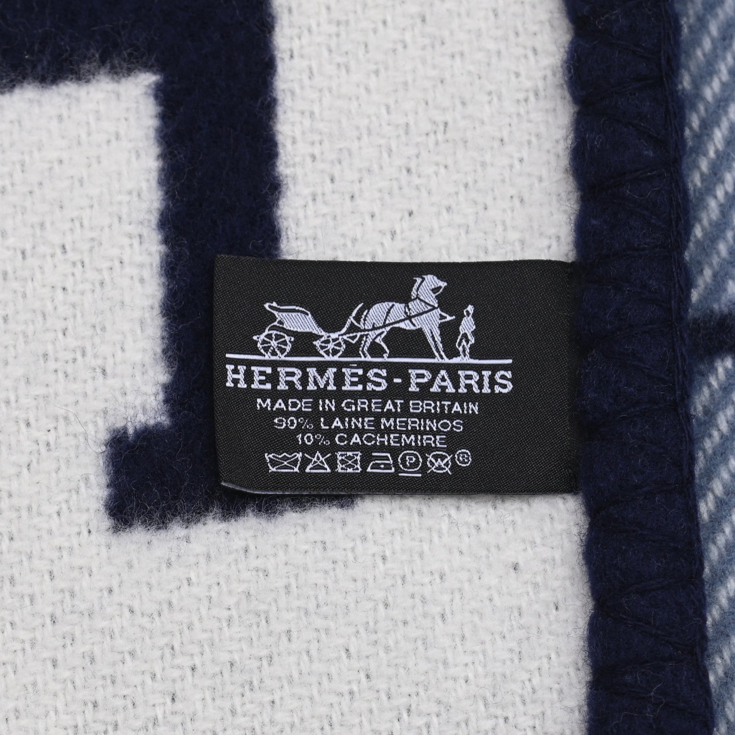Hermes Wool Cashmere Avalon III Blanket Caban Ecru 3 of 3