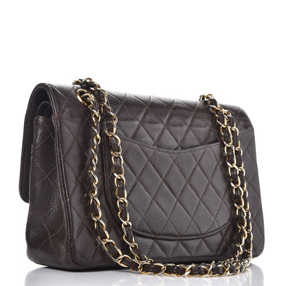 Chanel Caviar Quilted Medium Double Flap Brown 4 of 11