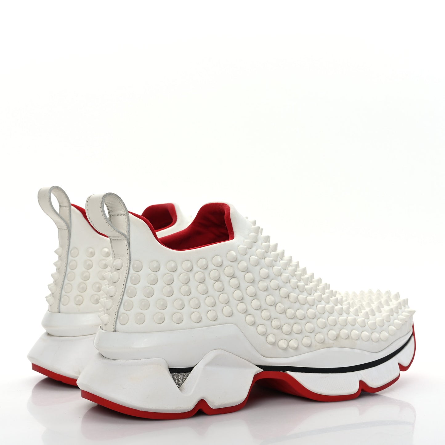 Neoprene Spike Sock Donna Flat Sneakers 37 White Snow