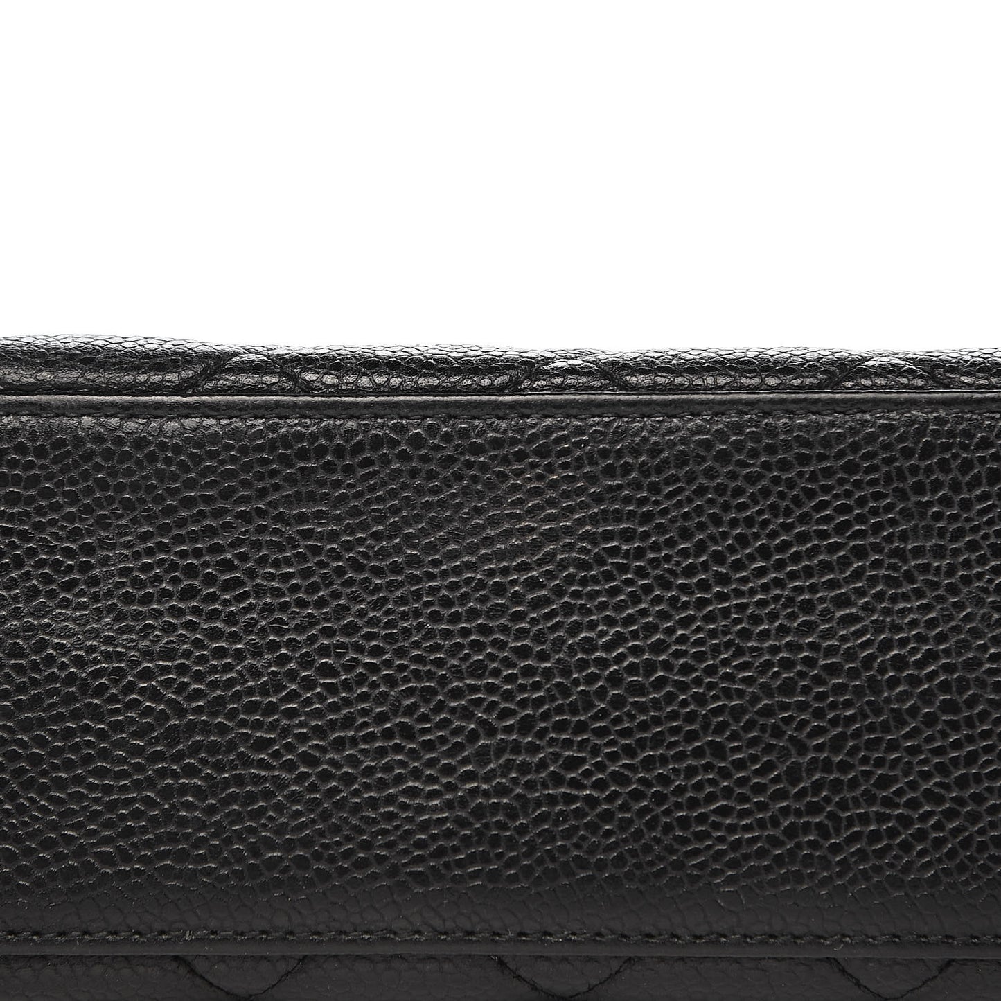 Caviar Quilted Flap Shoulder Bag Black