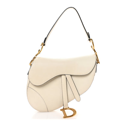Christian Dior Grained Calfskin Saddle Bag White 1 of 11