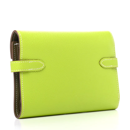 Hermes Epsom Verso Medium Kelly Wallet Kiwi Lichen 3 of 8