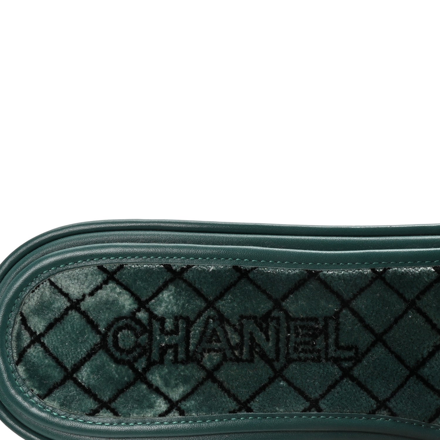 Chanel Embroidered Fabric Calfskin Slide Sandal 41 Green 8 of 10