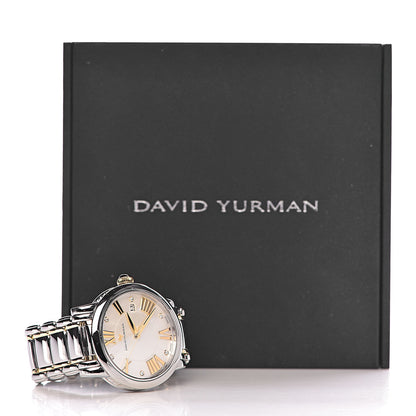 David Yurman Stainless Steel 18K Yellow Gold Diamond Mother of Pearl 38mm Classic Quartz Watch 8 of 8