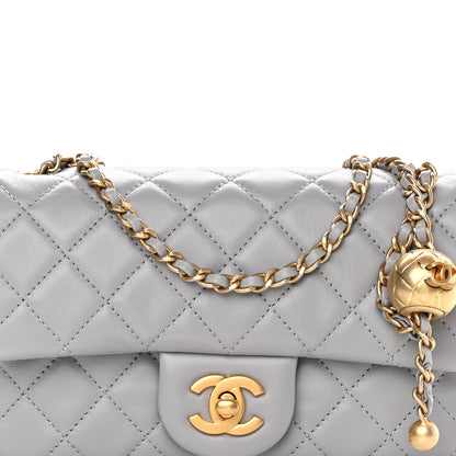 Chanel Lambskin Quilted Mini Rectangular Pearl Crush Flap Grey 8 of 12