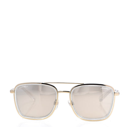 Chanel Pilot Sunglasses 4241 Gold 2 of 8