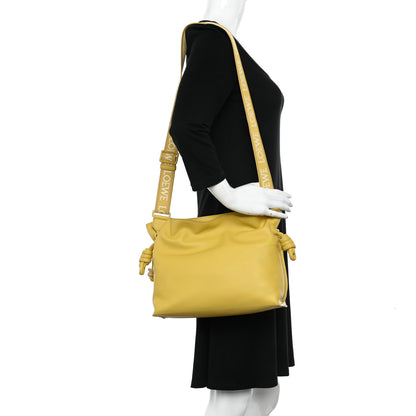 Loewe Calfskin Monochrome Flamenco Knot Clutch Pale Yellow Glaze 2 of 11