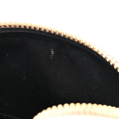 Saint Laurent Grain De Poudre Matelasse Chevron Quilted Round Vinyle Camera Bag Crema Soft 11 of 11