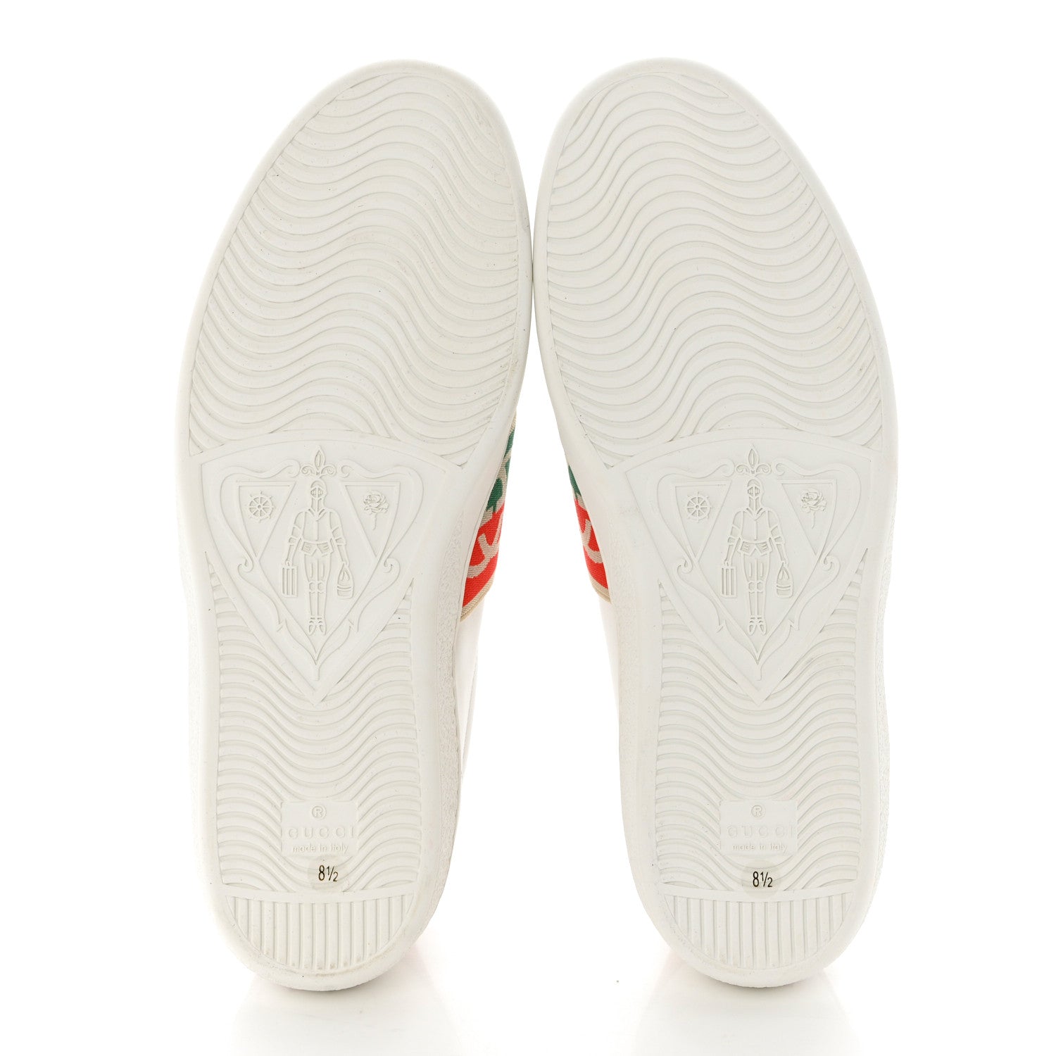 Gucci Calfskin Web Interlocking G Mens Ace Sneakers 8.5 White 5 of 8