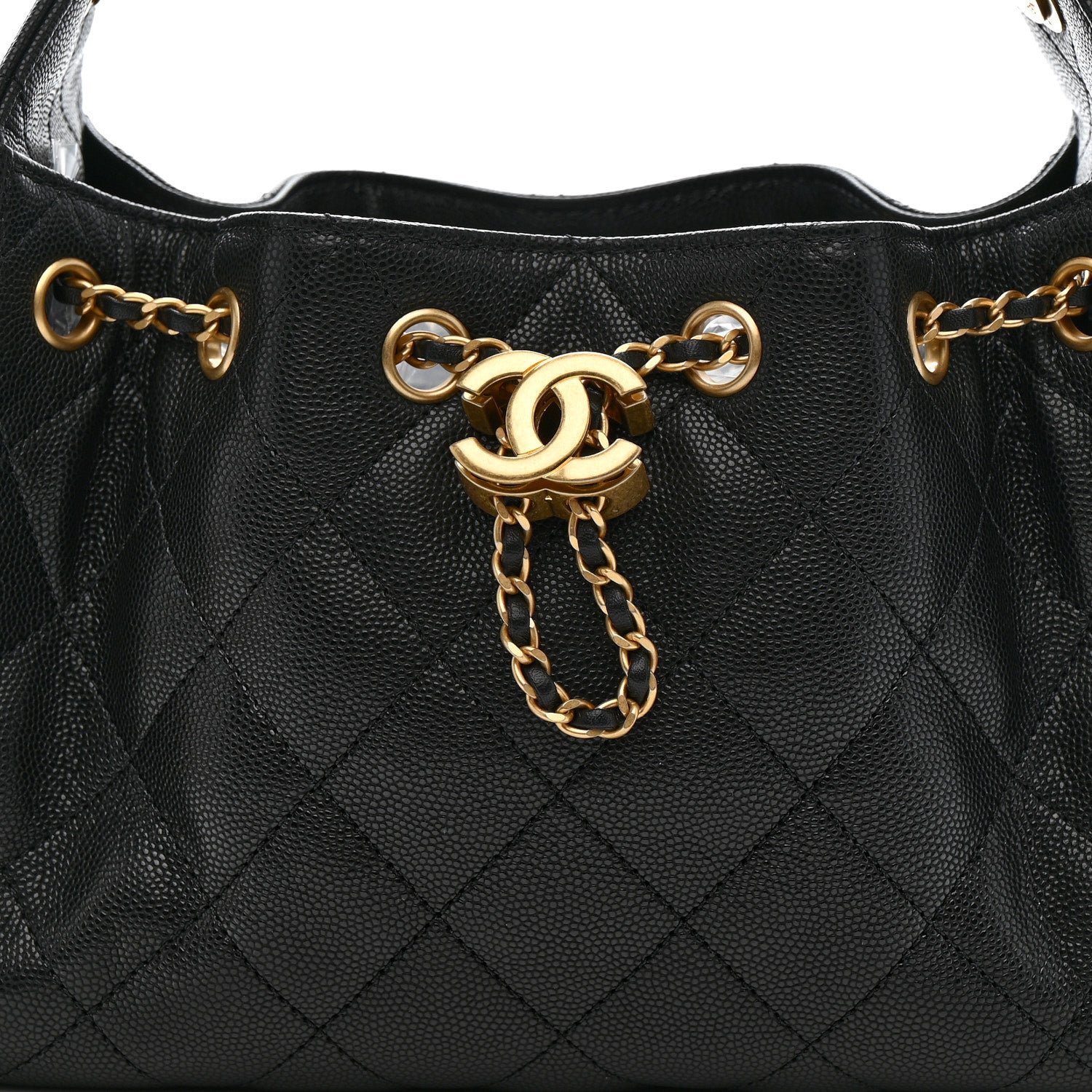 Chanel Caviar Quilted Mini Chanel 25 Handbag Black 8 of 11