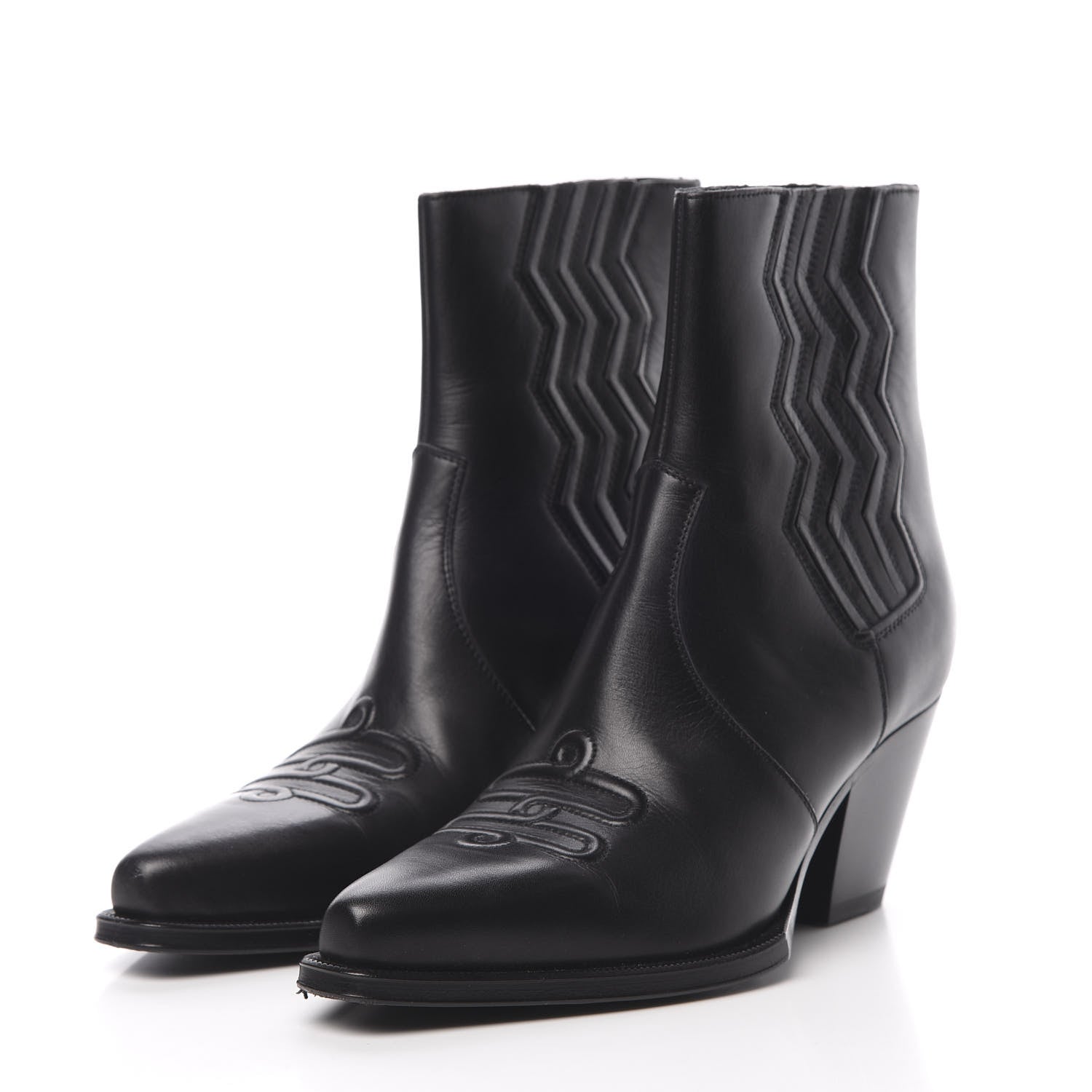 Hermes Calfskin Womens Vegas Ankle Boot 38 Black 3 of 11