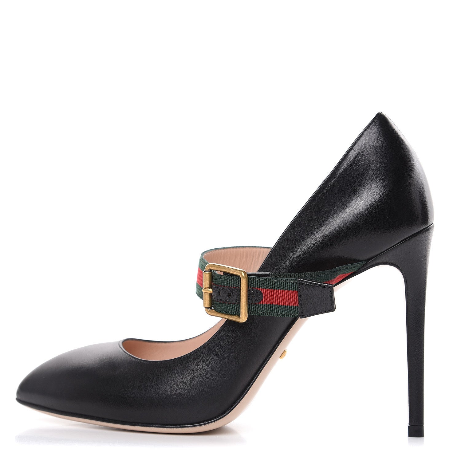 Gucci Malaga Kid Sylvie High Heel Pumps 39 Black 1 of 8