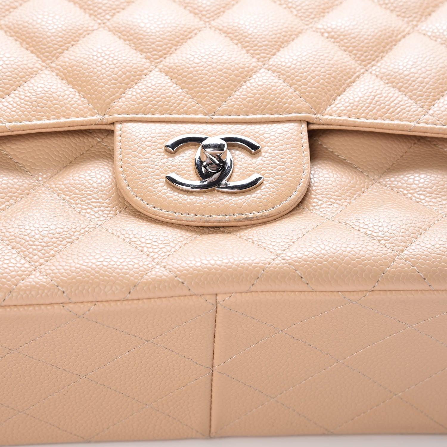 Chanel Caviar Quilted Jumbo Double Flap Beige Clair 15 of 15