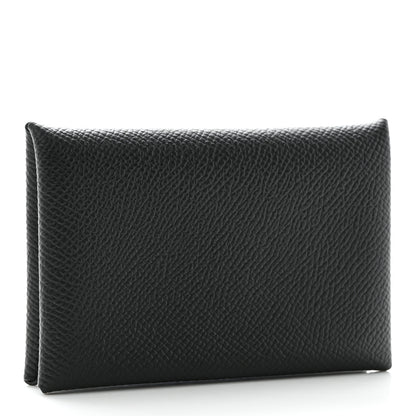 Hermes Chevre Mysore Calvi Card Case Black 3 of 9