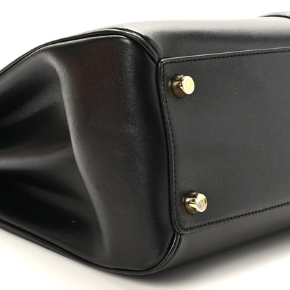 Celine Satinated Calfskin Medium 16 Top Handle Bag Black 9 of 10