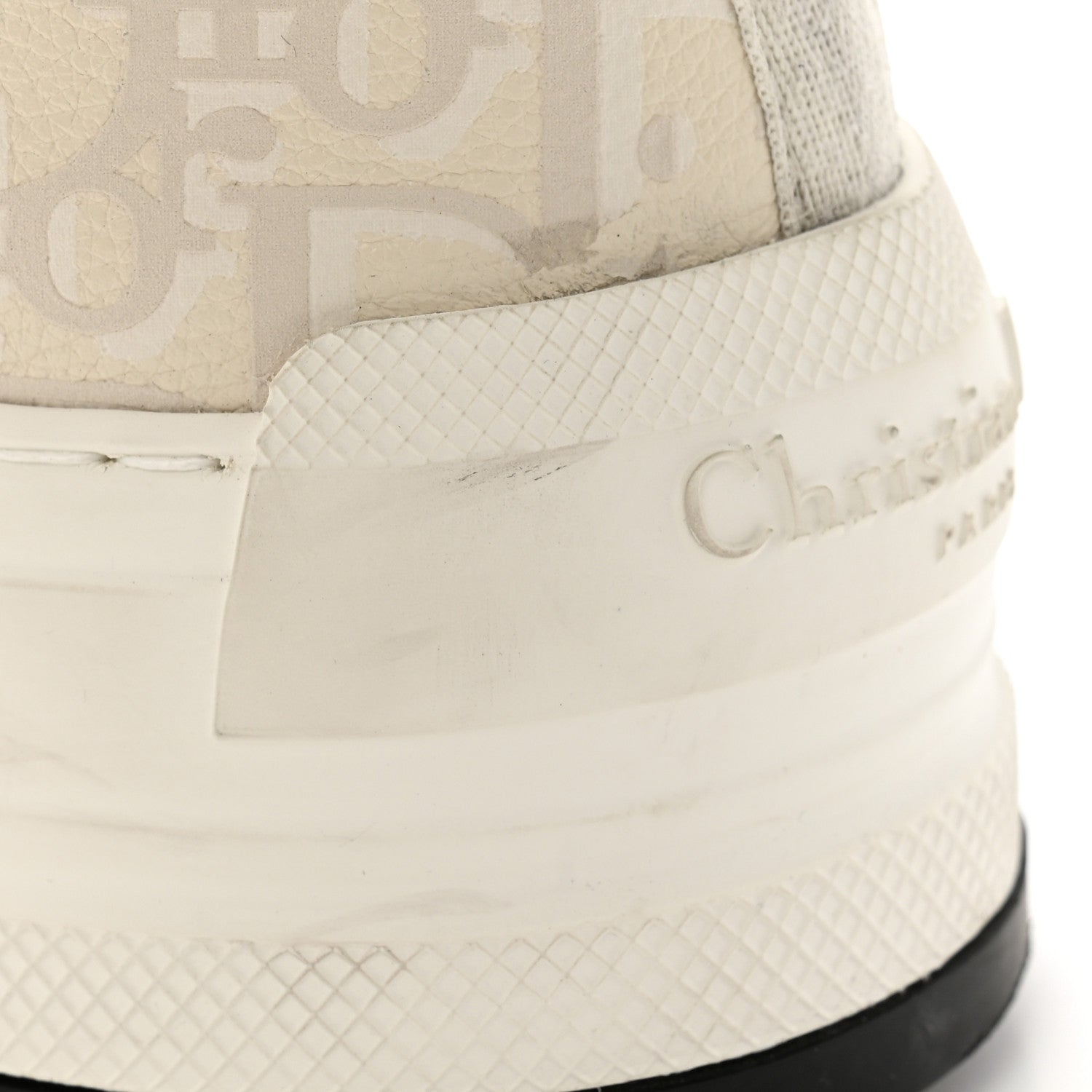 Christian Dior Calfskin Oblique Walk'N'Dior Low Top Sneakers 37 White Black 10 of 10