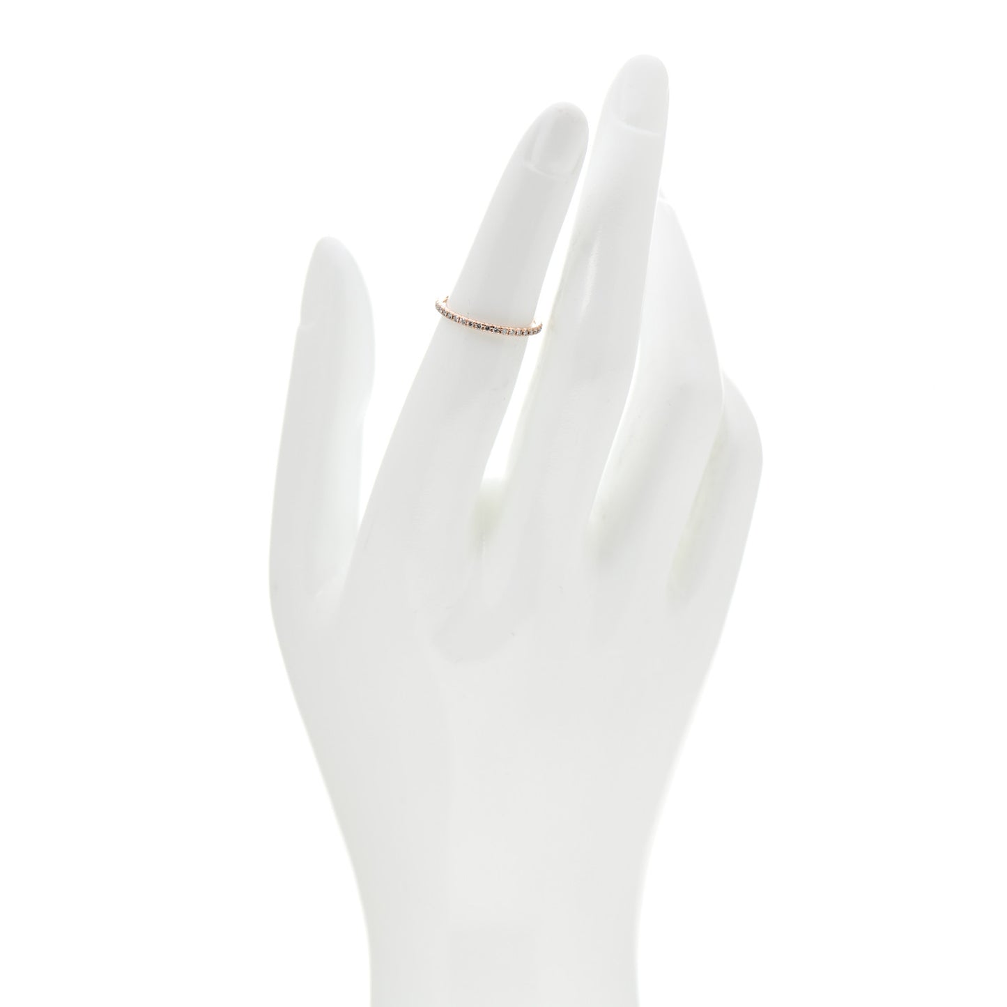 18K Rose Gold Diamond Metro Band Ring 48 4.5