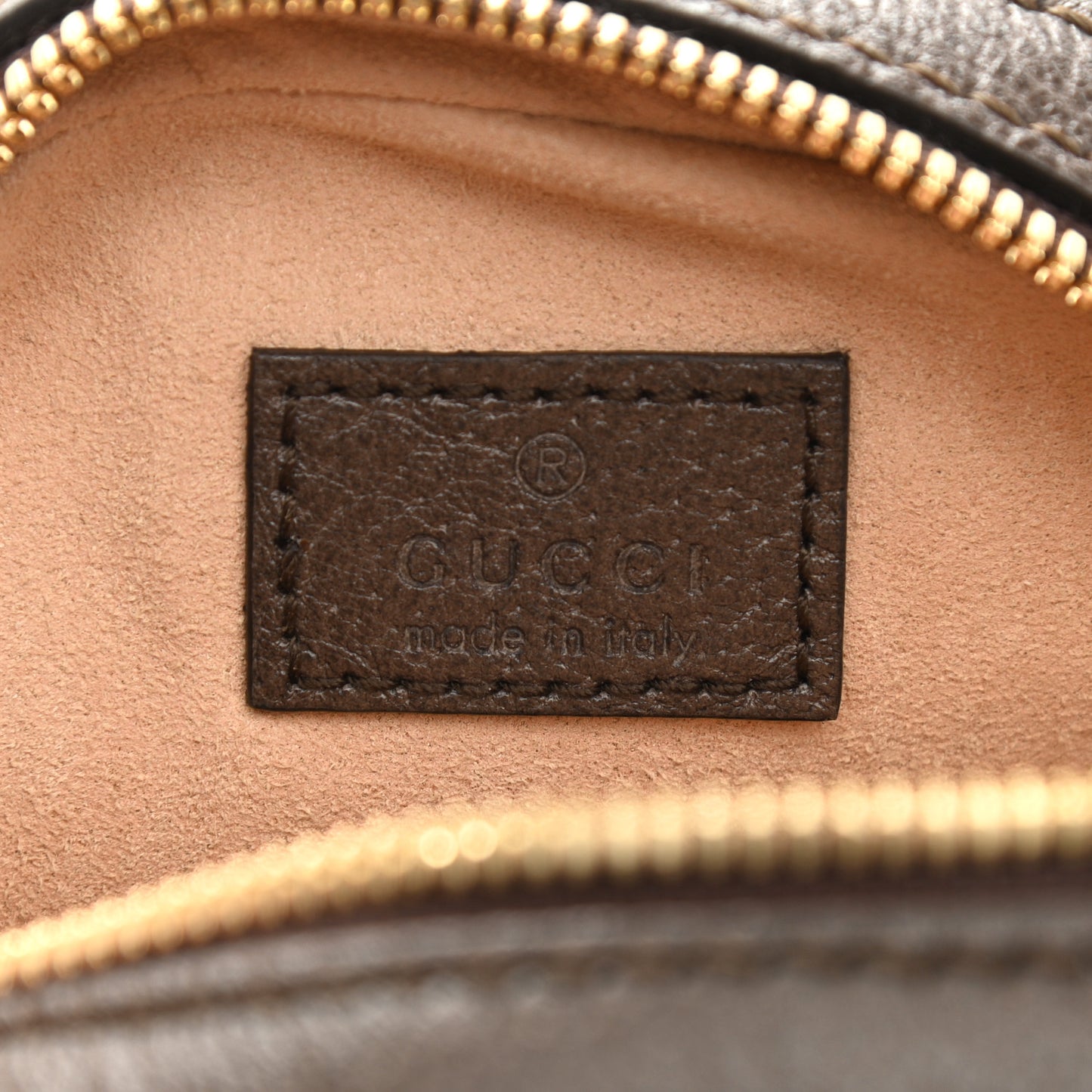 GG Supreme Monogram Web Mini Ophidia Round Shoulder Bag Brown