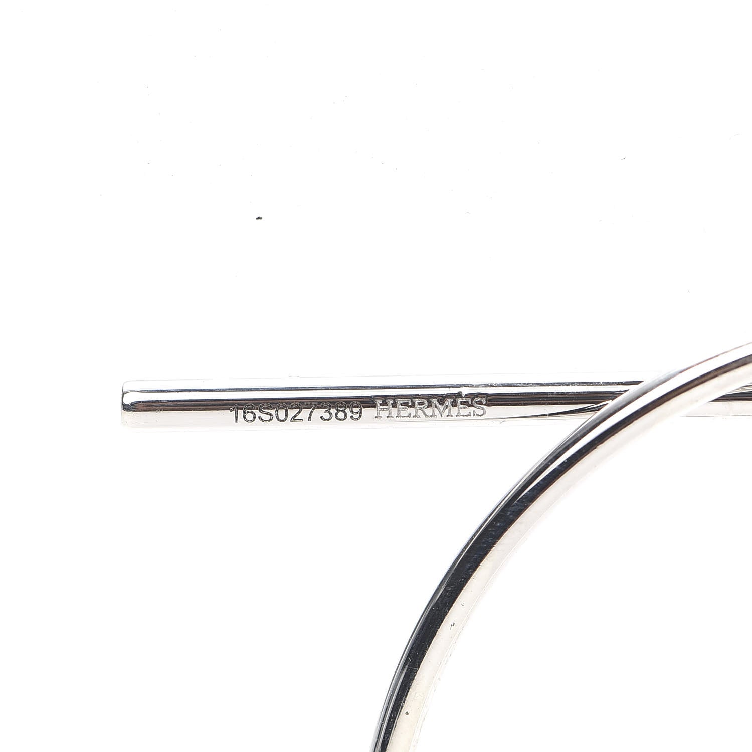 Hermes Sterling Silver MM Loop Earrings 4 of 5