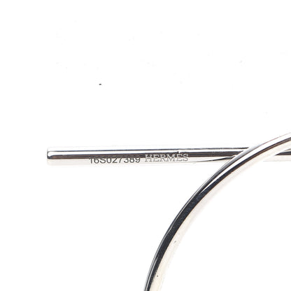 Hermes Sterling Silver MM Loop Earrings 4 of 5